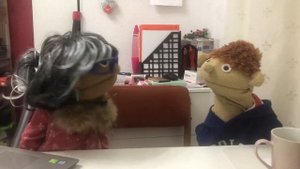 Куклы Маппет Бабушка и Серёжа. Посудомойка / Puppet