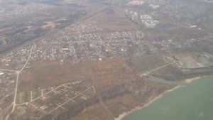 Левый берег Новосибирска с высоты птичьего полета.