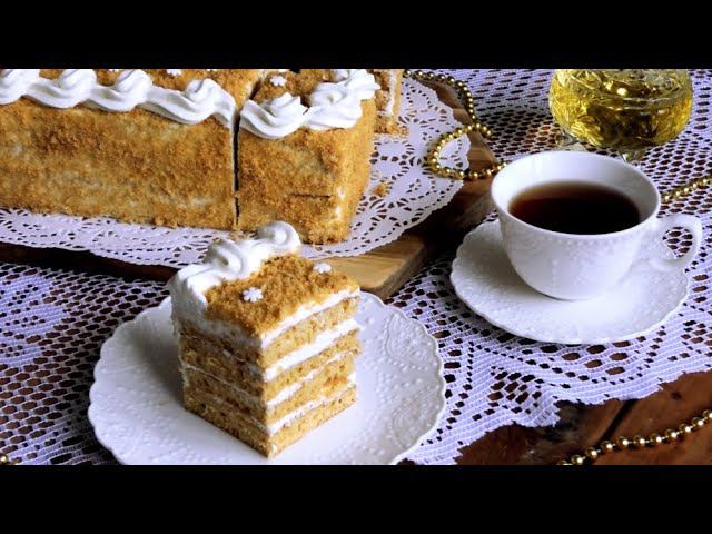 БЫСТРЫЙ ЛЕНИВЫЙ МЕДОВИК БЕЗ РАСКАТКИ КОРЖЕЙ!✨//QUICK LAZY HONEY CAKE