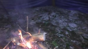 Легкое зимнее укрытие и ночевка в нем