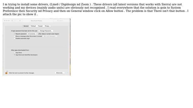 Allow button in system preferences not present - macpro 5.1 macOS Sierra 10.13.6 - Line 6 pod 3... смотреть онлайн