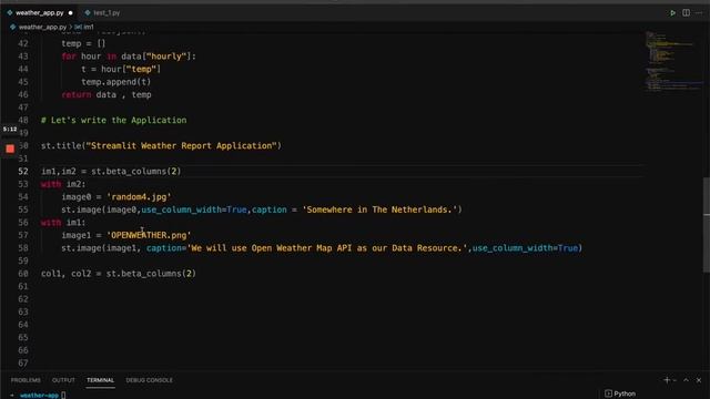 STREAMLIT Tutorial |Beginners MINI PROJECT| Build REAL-TIME WEATHER UPDATE WEB APP|OpenWeather API