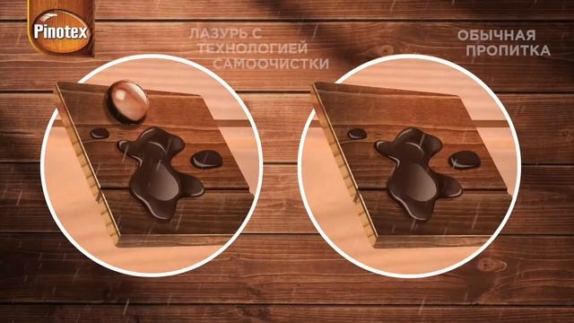 Лазурь для древесины Pinotex Extreme с Технологией самоочистки смотреть онлайн