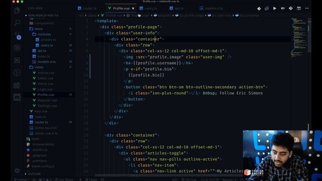 Realworld app - VueJS and Typescript - Part 5 : Profile and Feed Pages