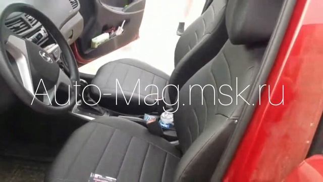 Hyundai Solaris 2016 | Чехлы на сиденья из экокожи | Фабрика Автопилот