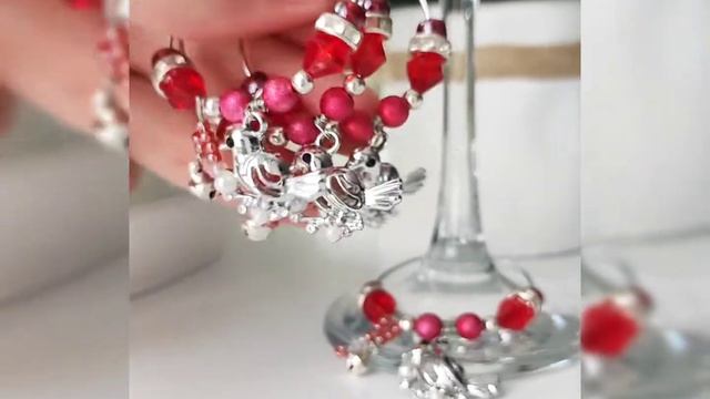 УКРАШЕНИЯ НА БОКАЛЫ ДЛЯ ФОТОСЕССИИ И ВЕЧЕРИНОК. МАРКЕРЫ ДЛЯ ФУЖЕРОВ. смотреть онлайн