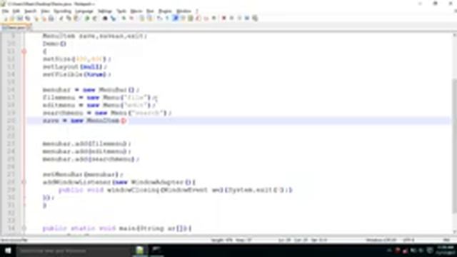 40 . AWT: Adding Menu, MenuItem, SubMenu in Java | Hindi | JAVA | Tech-Gram | смотреть онлайн
