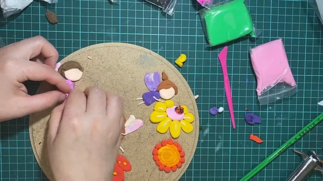 Летнее панно из воздушного пластилина смотреть онлайн