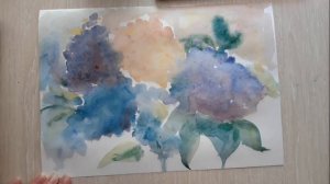 Рисуем цветы. Акварель и линер.