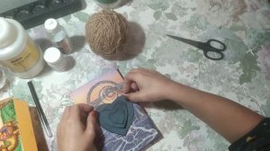 Декор блокнота тканью