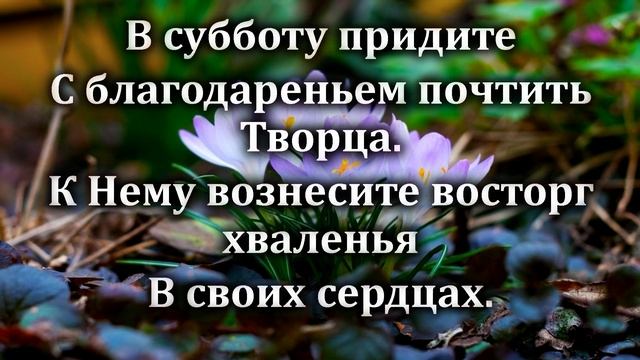 Ты помни субботу| Источник хвалы № 152  | Караоке плюс | Христианские песни | Гимны надежды