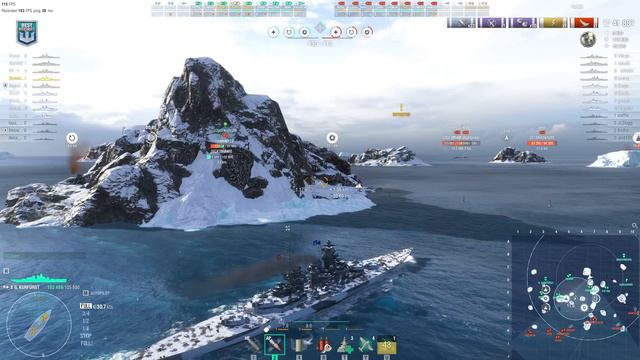 Battleship Grosser Kurfürst: Secondarie build for a giantic game - World of Warships смотреть онлайн