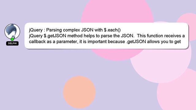 jQuery : Parsing complex JSON with $.each() смотреть онлайн