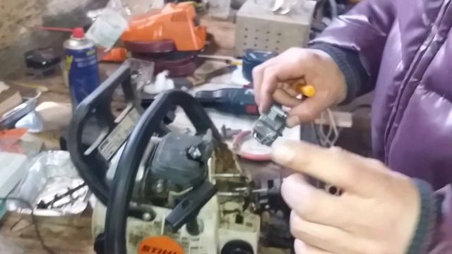 Stihl 180 ремонт карбюратора! смотреть онлайн