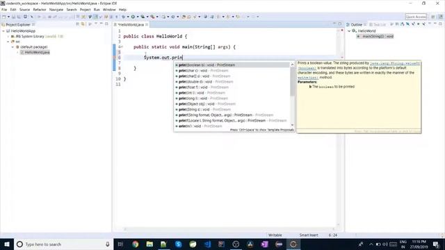 Hello World Program in Java with Explanation