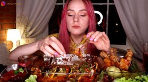 MUKBANG | Рататуй, ножки в кисло-сладком соусе | Ratatouille, chicken legs не ASMR