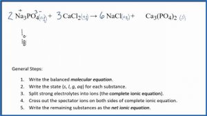 How to Write the Net Ionic Equation for Na3PO4 + CaCl2 = NaCl + Ca3(PO4)2