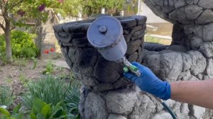 Артбетон !! Не используя штампов и форм.,каркас растворная смесь., Покраска Акрил.