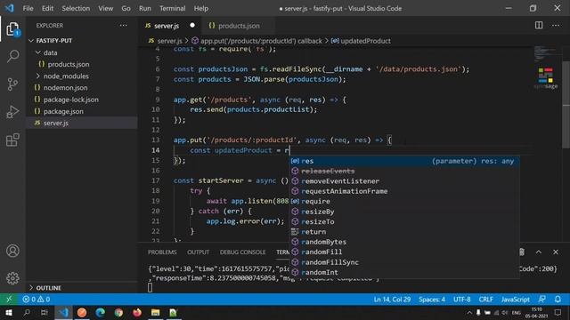 How to process PUT requests using Fastify for REST APIs ⭐️ Spinsage
