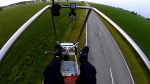 Паралёт РМЗ 640 полёт на малой высоте