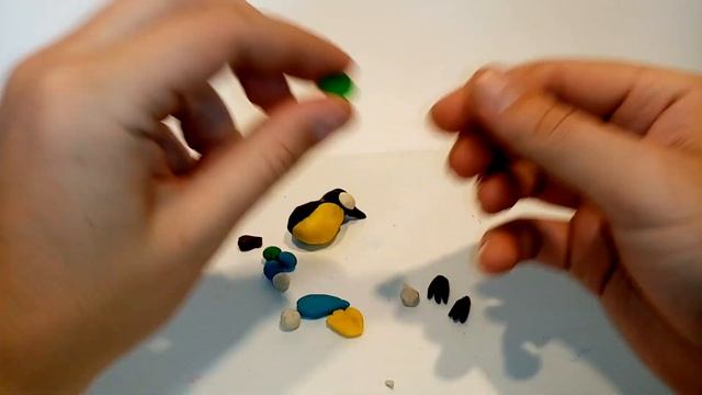 Лепим Птичку из пластилина. Простые поделки из пластилина для детей. Птичка синичка за 10 минут смотреть онлайн