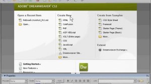 Первое знакомство с Adobe Dreamweaver CS3