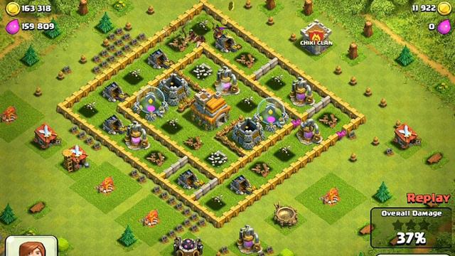 24 Hog Rider raid! With sound!! смотреть онлайн