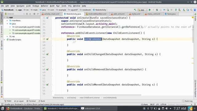 FIREBASE FOR ANDROID| READING DATA | BUILDING NOTEBOOK APP - IN JAVA смотреть онлайн