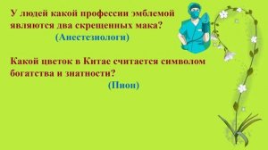 «Мир цветочных фантазий»  Онлайн викторина