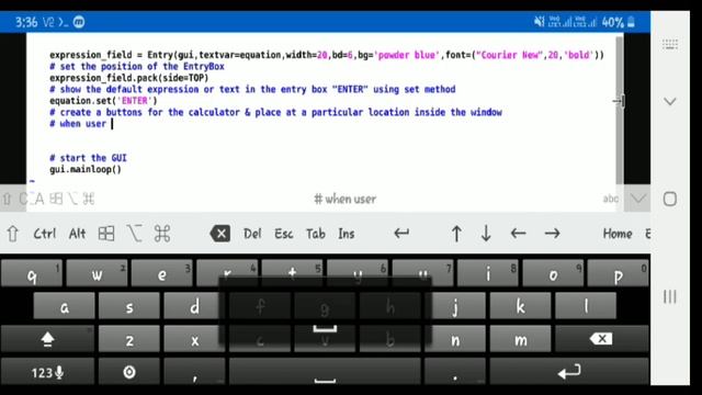 How to create GUI calculator using python tkinter on Android | Termux