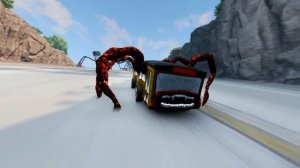 Monsters Big & Small Cars VS NEW Downhill Madness with CAR EATER & HOUSE HEAD – BeamNG.Drive