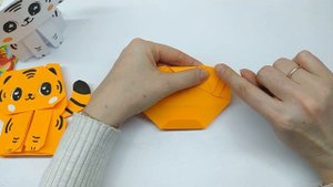 Оригами Тигр из бумаги Поделка на Новый год | DIY Origami Tiger New Year Crafts
