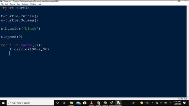 Draw a Beautiful Flower with Python Turtle| Python Turtle Graphics Design Ideas