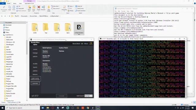 sm64pcbuilder2 tutorial Odyssey Mario's Moveset v7 0 PC Port