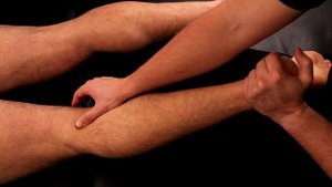 Триггерные тяжи в задней части голени. ФДМ терапия.