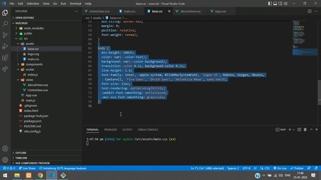 How to install Vue JS 3 & run the application | Install bootstrap | create pages in vue 3