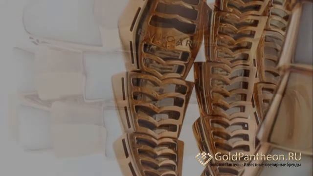 Золотой браслет в виде змеи украшенной жемчугом Bvlgari 504622