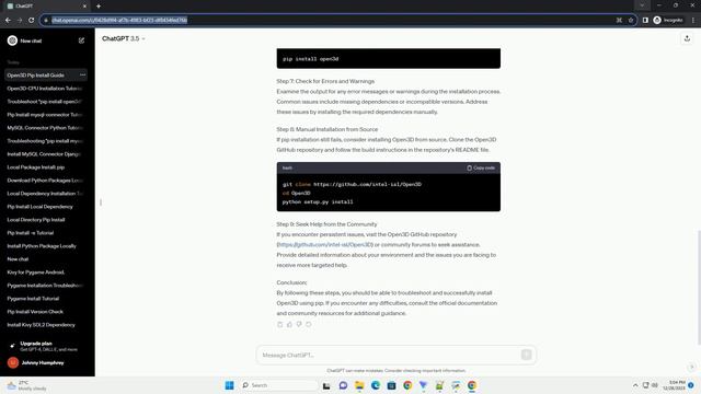cannot pip install open3d смотреть онлайн