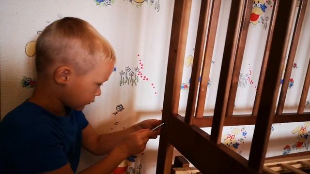 как собрать детскую кроватку Агат Золушка 4  с поперечным маятником