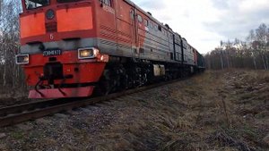 Тепловоз 2ТЭ10М-0972 С Грузовым Составом Перегон Металлист-Ворсма ГЖД