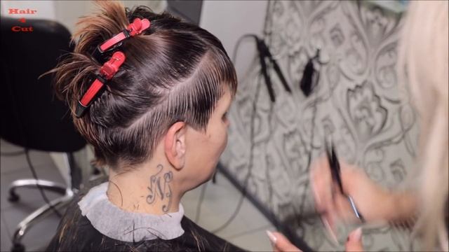 2017-46 Marie preview - long hair cut to asymetric short смотреть онлайн