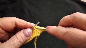 Лицевая, провязанная из предыдущего ряда