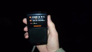 Sangean SR-35 приём за городом на улице, 4 утра