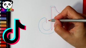 How to draw the Tik Tok Logo | Как нарисовать логотип Тик Ток | Як намалювати Тік Ток логотип