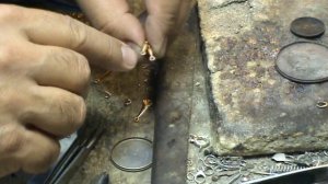 ювелирная работа-ремонт винтажных сережек 583-ей пробы золота,сделано в СССР.