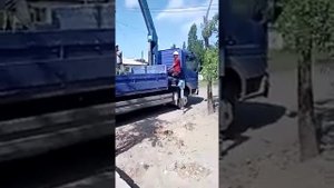 Установка жб колец на манипуляторе