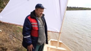 Торжественный спуск на воду изготовленного парусного швербота