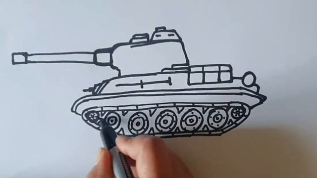 How to draw a TANK just for kids.Как нарисовать ТАНК просто для детей. Танк расмини чизиш.