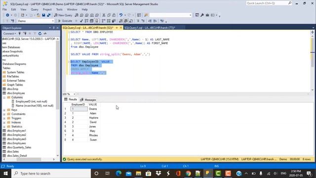 SQL Query | Split concatenated string into columns | STRING_SPLIT function смотреть онлайн
