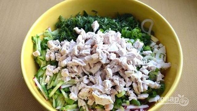 Окрошка (классический рецепт) на кефире